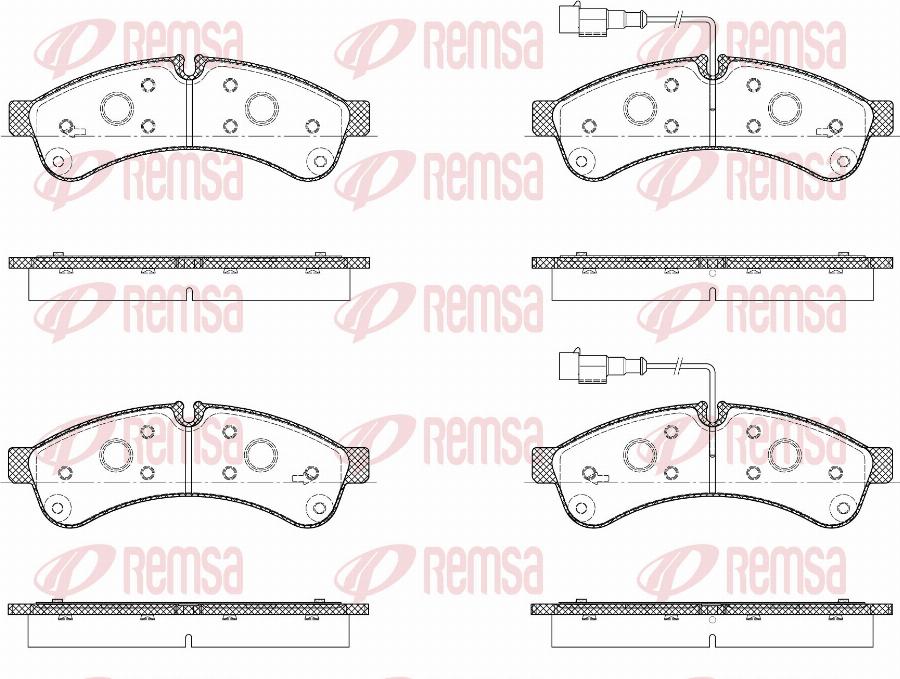 Remsa 1339.12 - Тормозные колодки, дисковые, комплект avtokuzovplus.com.ua