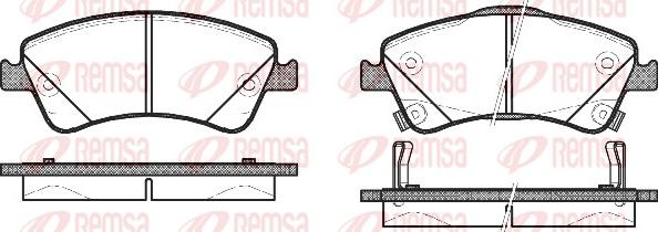 Remsa 1341.02 - Тормозные колодки, дисковые, комплект avtokuzovplus.com.ua