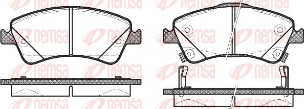 Remsa 1341.12 - Тормозные колодки, дисковые, комплект avtokuzovplus.com.ua