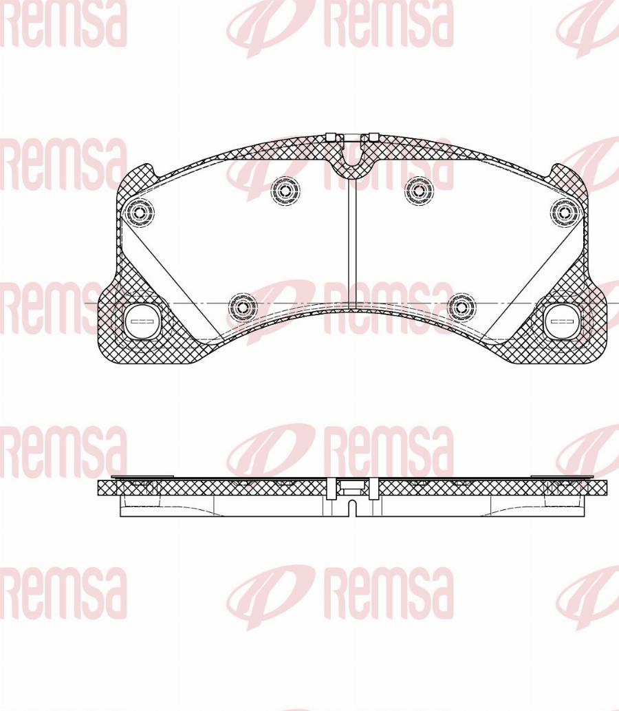 Remsa 1345.45 - Тормозные колодки, дисковые, комплект autodnr.net