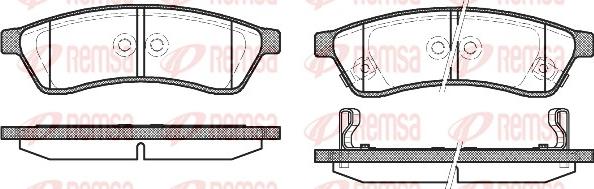 Remsa 1349.02 - Тормозные колодки, дисковые, комплект avtokuzovplus.com.ua