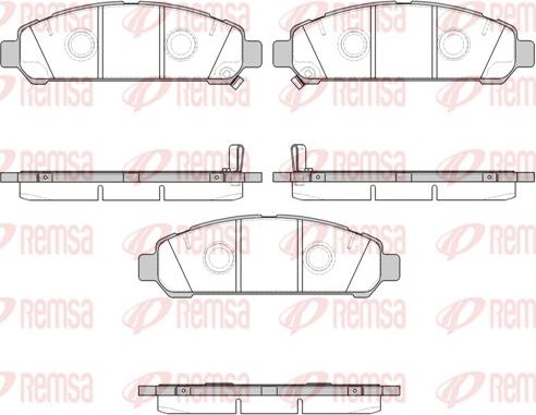 Remsa 1357.02 - Тормозные колодки, дисковые, комплект autodnr.net