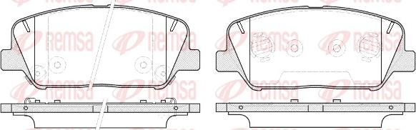 Remsa 1398.12 - Гальмівні колодки, дискові гальма autocars.com.ua