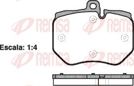 Remsa 1400.00 - Гальмівні колодки, дискові гальма autocars.com.ua