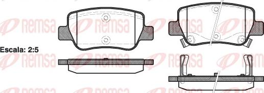 Remsa 1403.02 - Гальмівні колодки, дискові гальма autocars.com.ua