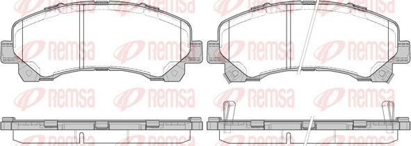 Remsa 1407.00 - Тормозные колодки, дисковые, комплект avtokuzovplus.com.ua