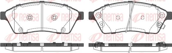 Remsa 1411.00 - Гальмівні колодки, дискові гальма autocars.com.ua