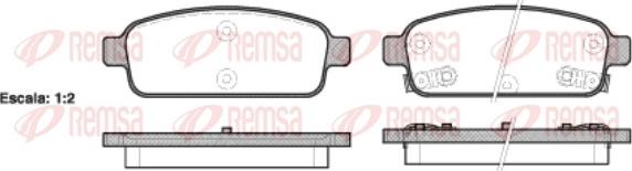 Remsa 1432.02 - Гальмівні колодки, дискові гальма autocars.com.ua