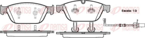 Remsa 1443.02 - Гальмівні колодки, дискові гальма autocars.com.ua