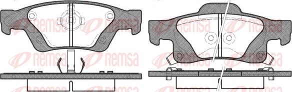 Remsa 1446.02 - Тормозные колодки, дисковые, комплект avtokuzovplus.com.ua