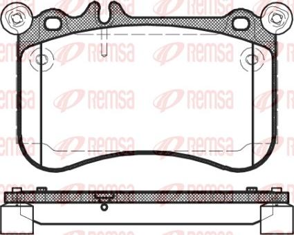 Remsa 1465.00 - Тормозные колодки, дисковые, комплект autodnr.net