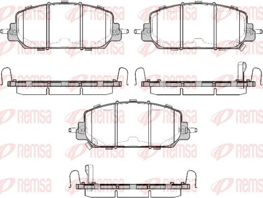 Remsa 1508.22 - Гальмівні колодки, дискові гальма autocars.com.ua