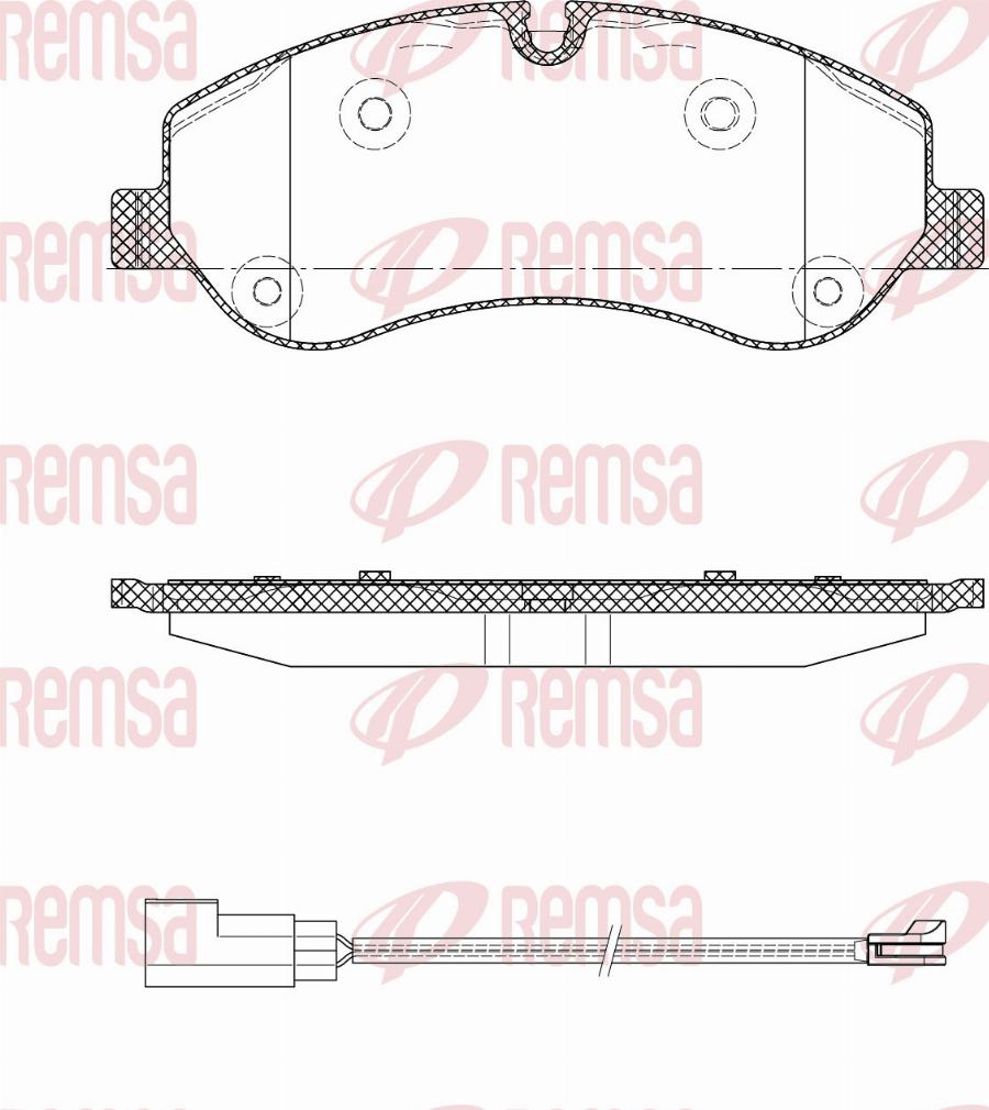 Remsa 1520.01 - Тормозные колодки, дисковые, комплект autodnr.net