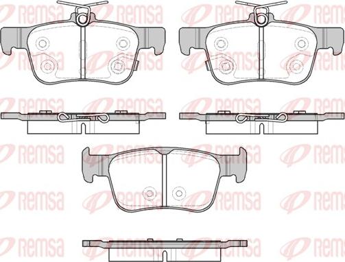 Remsa 1551.32 - Тормозные колодки, дисковые, комплект autodnr.net