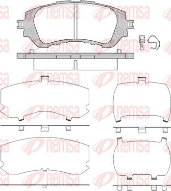 Remsa 1558.00 - Тормозные колодки, дисковые, комплект avtokuzovplus.com.ua