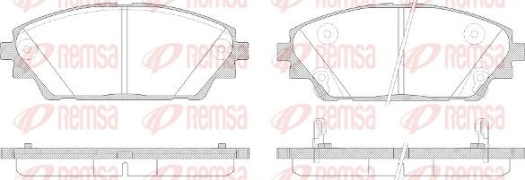 Remsa 1569.02 - Тормозные колодки, дисковые, комплект avtokuzovplus.com.ua