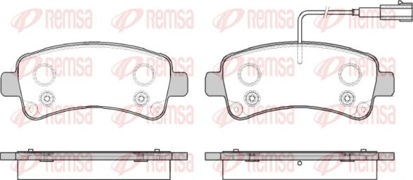 Remsa 1588.02 - Тормозные колодки, дисковые, комплект avtokuzovplus.com.ua