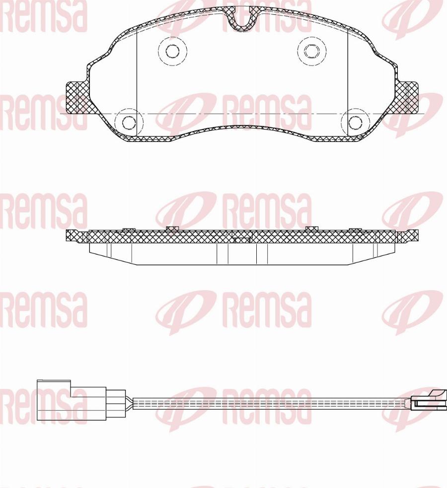 Remsa 1602.12 - Тормозные колодки, дисковые, комплект avtokuzovplus.com.ua