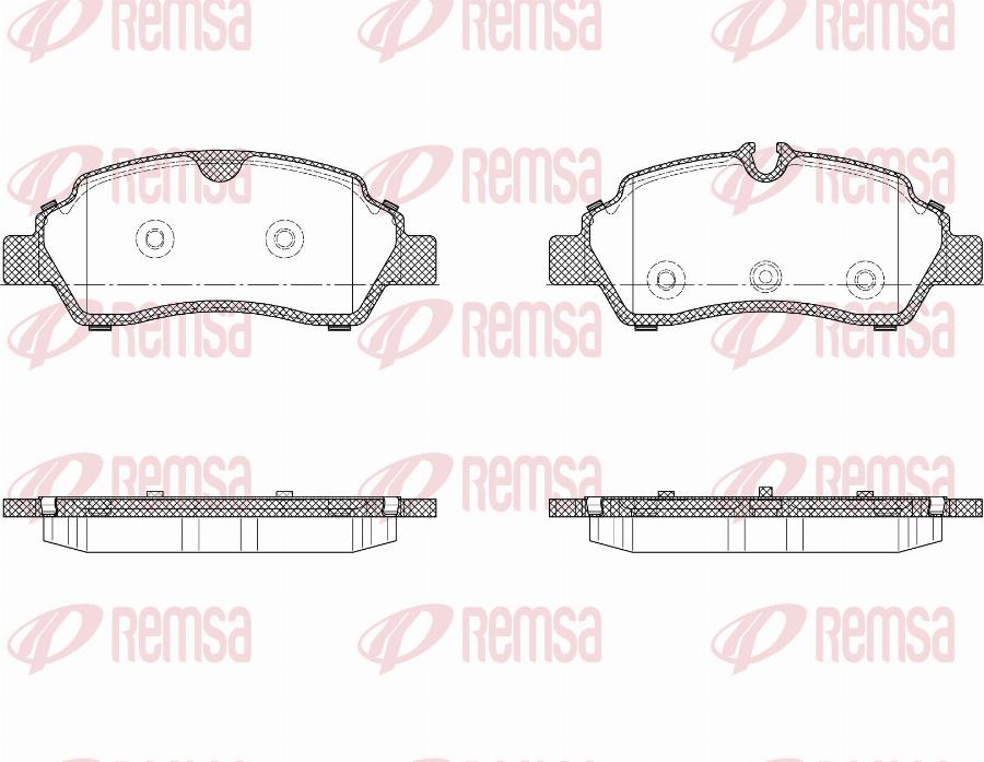 Remsa 1605.10 - Тормозные колодки, дисковые, комплект avtokuzovplus.com.ua