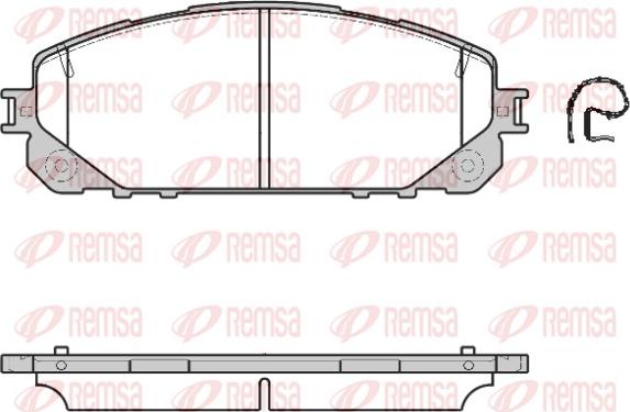 Remsa 1613.00 - Гальмівні колодки, дискові гальма autocars.com.ua