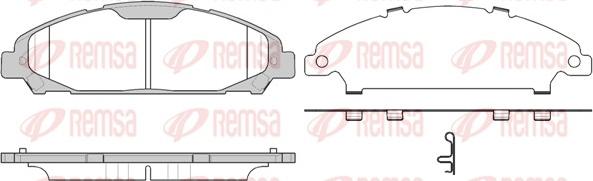 Remsa 1620.00 - Тормозные колодки, дисковые, комплект avtokuzovplus.com.ua