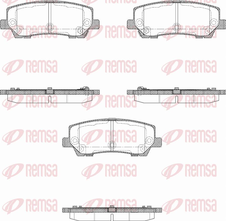 Remsa 1621.25 - Тормозные колодки, дисковые, комплект autodnr.net