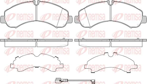 Remsa 1646.01 - Гальмівні колодки, дискові гальма autocars.com.ua