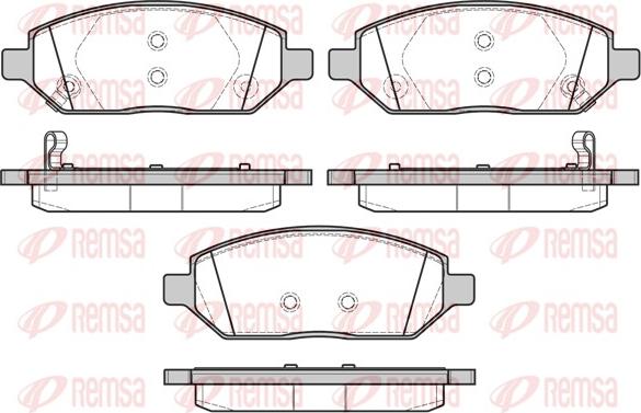 Remsa 1674.02 - Гальмівні колодки, дискові гальма autocars.com.ua