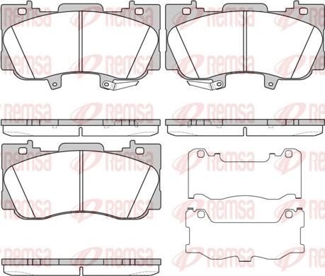 Remsa 1685.02 - Тормозные колодки, дисковые, комплект avtokuzovplus.com.ua