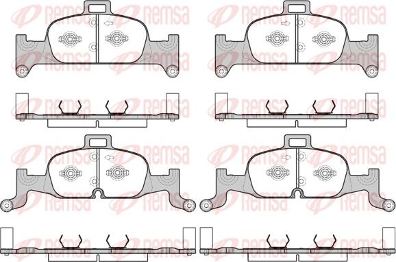 Remsa 1691.00 - Тормозные колодки, дисковые, комплект avtokuzovplus.com.ua
