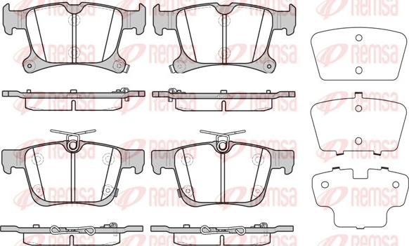 Remsa 1701.02 - Гальмівні колодки, дискові гальма autocars.com.ua