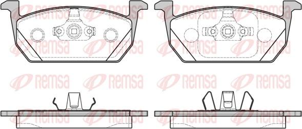 Remsa 1710.00 - Гальмівні колодки, дискові гальма autocars.com.ua