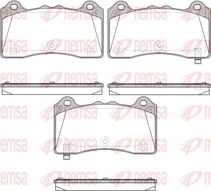 Remsa 1736.02 - Тормозные колодки, дисковые, комплект avtokuzovplus.com.ua