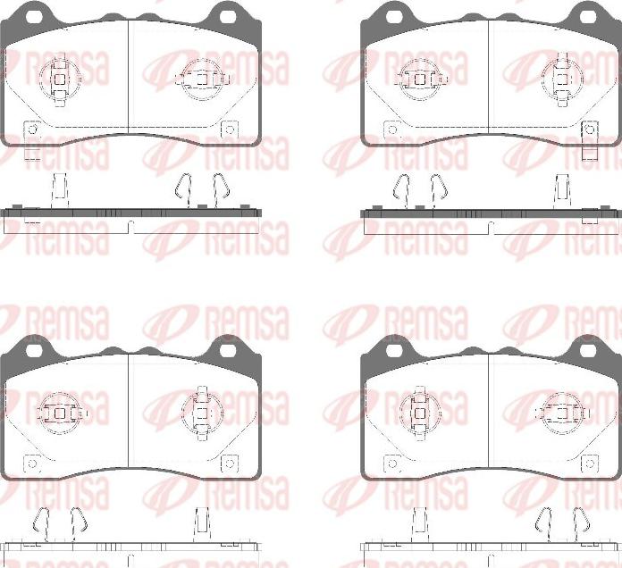 Remsa 1736.12 - Тормозные колодки, дисковые, комплект avtokuzovplus.com.ua