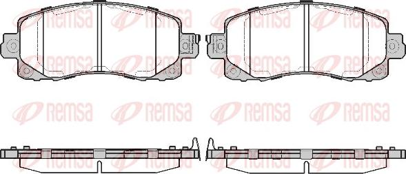 Remsa 1741.04 - Гальмівні колодки, дискові гальма autocars.com.ua