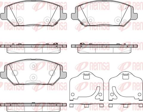 Remsa 1783.02 - Гальмівні колодки, дискові гальма autocars.com.ua