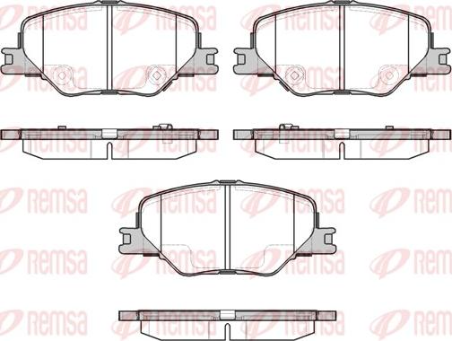 Remsa 1795.02 - Гальмівні колодки, дискові гальма autocars.com.ua