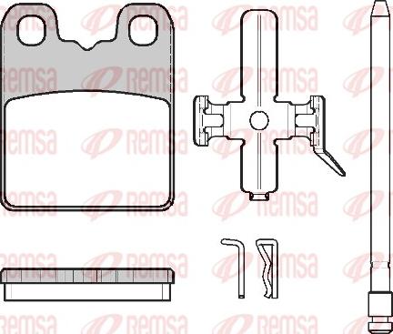 Remsa 1797.00 - Тормозные колодки, дисковые, комплект autodnr.net