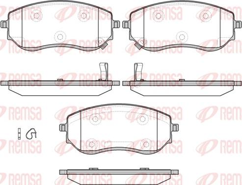 Remsa 1801.02 - Гальмівні колодки, дискові гальма autocars.com.ua