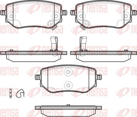 Remsa 1802.02 - Тормозные колодки, дисковые, комплект autodnr.net