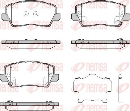 Remsa 1803.02 - Гальмівні колодки, дискові гальма autocars.com.ua