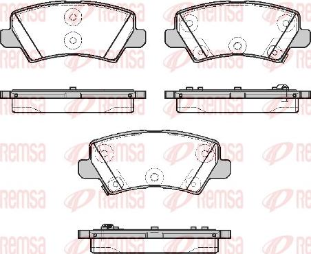 Remsa 1804.02 - Гальмівні колодки, дискові гальма autocars.com.ua