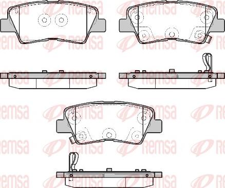 Remsa 1807.12 - Тормозные колодки, дисковые, комплект avtokuzovplus.com.ua