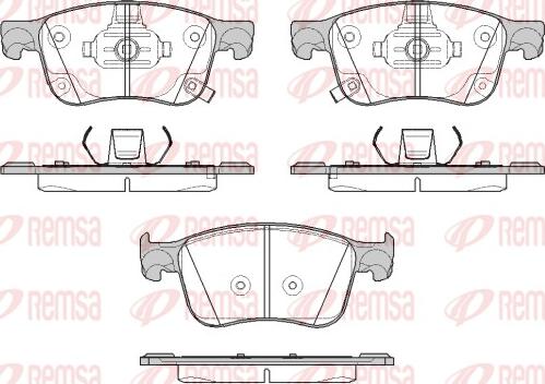 Remsa 1808.12 - Гальмівні колодки, дискові гальма autocars.com.ua