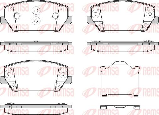 Remsa 1809.02 - Гальмівні колодки, дискові гальма autocars.com.ua