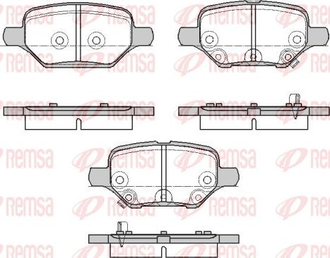 Remsa 1810.02 - Гальмівні колодки, дискові гальма autocars.com.ua