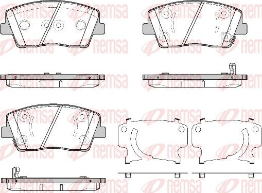 Remsa 1811.02 - Гальмівні колодки, дискові гальма autocars.com.ua