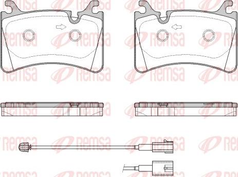 Remsa 1817.02 - Гальмівні колодки, дискові гальма autocars.com.ua