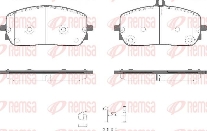 Remsa 1826.05 - Гальмівні колодки, дискові гальма autocars.com.ua