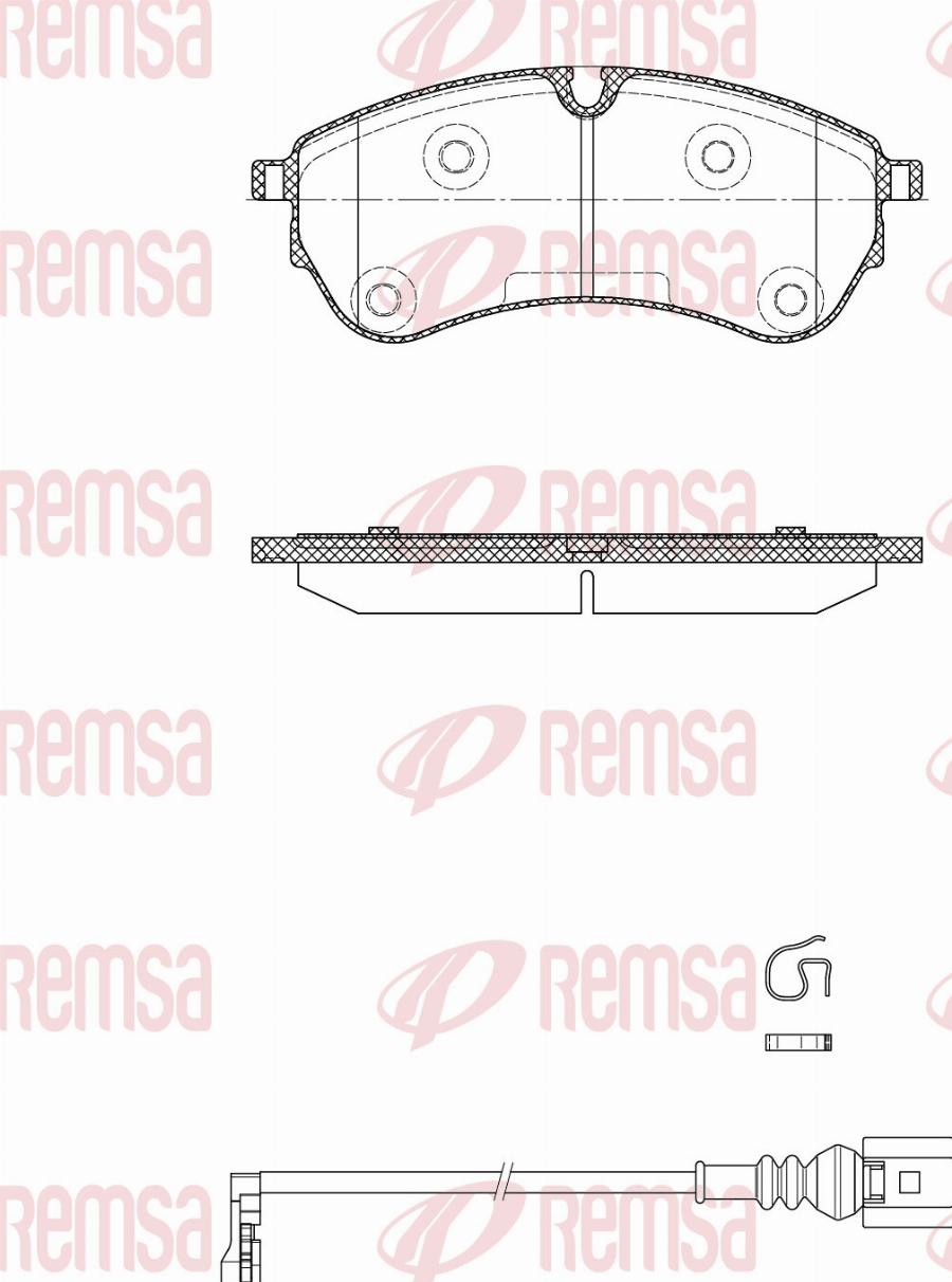 Remsa 1830.01 - Тормозные колодки, дисковые, комплект avtokuzovplus.com.ua